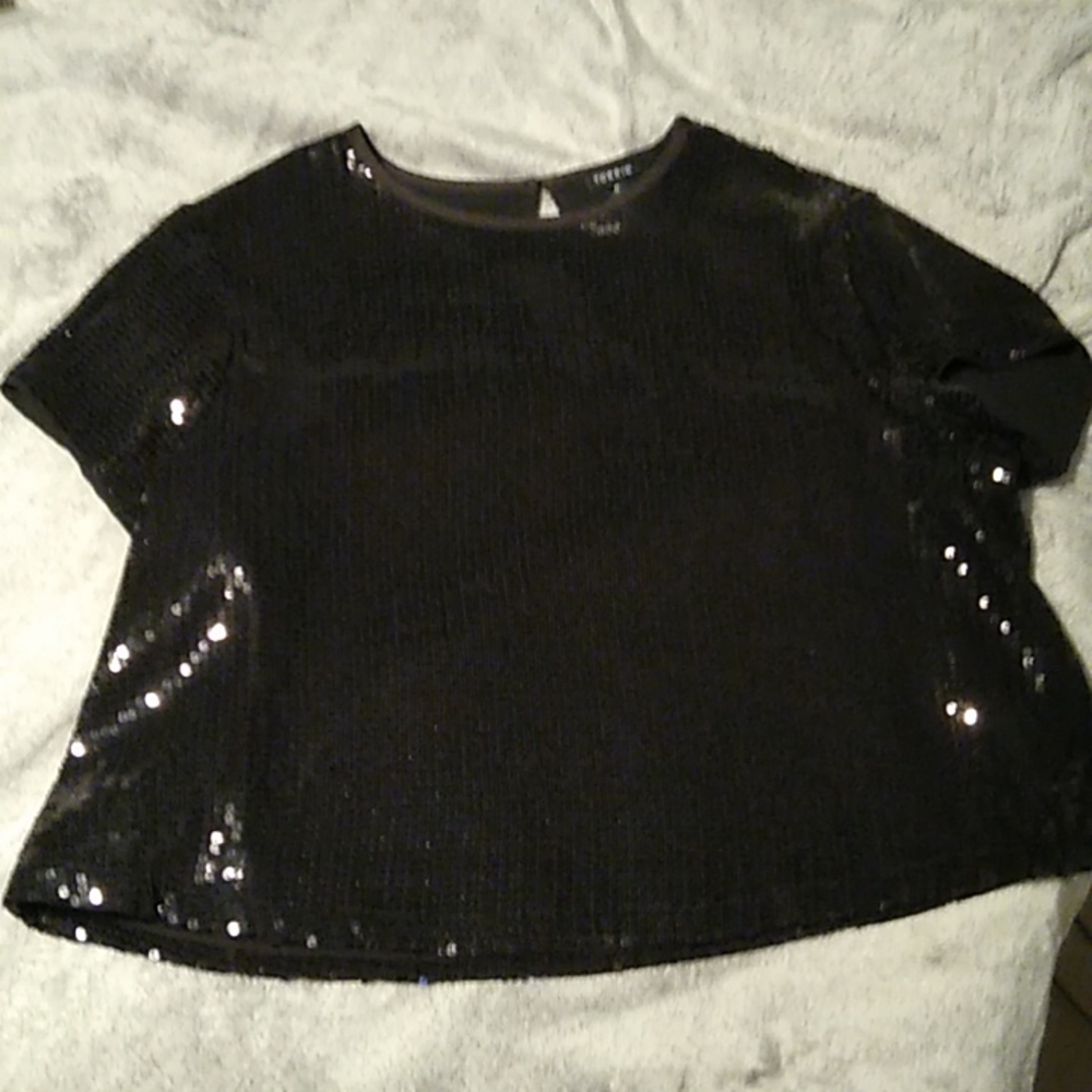 Sequin Cropped Top
